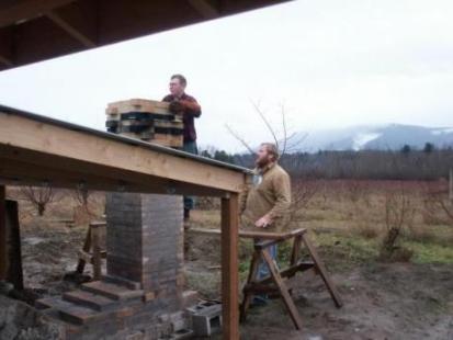 extending the chimney during anagama firing
