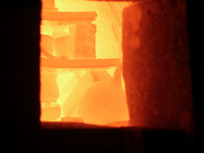 collapsed shelves in anagama firing