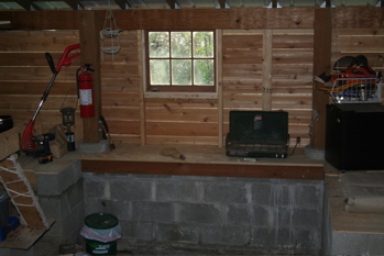 Inside the kiln shack