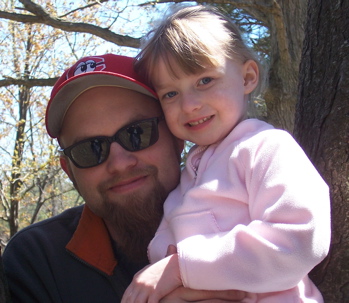 Fred Herbst, anagama potter, with his daughter Emma