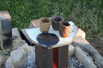 three cups and the blob of dug-up clay three cups and the blob of dug-up clay
